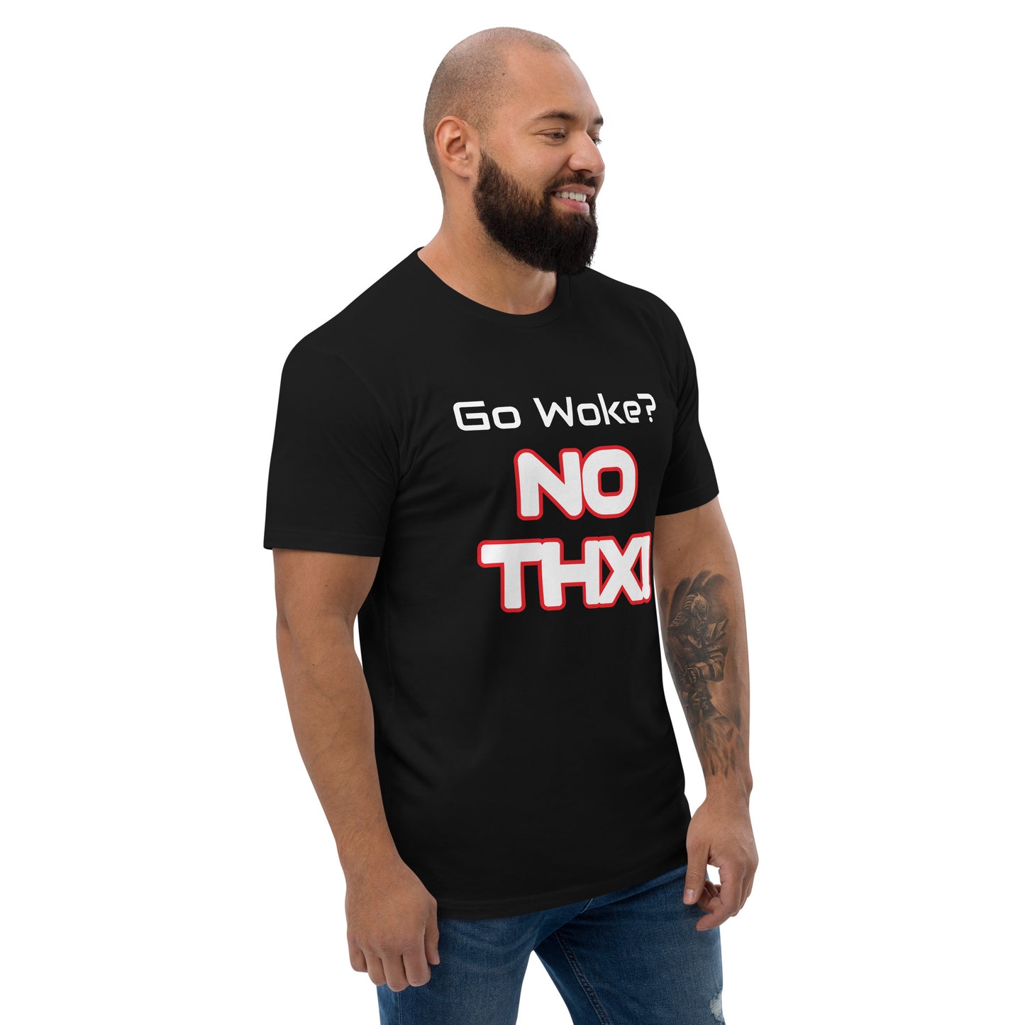 "Go Woke? No THX!" Short Sleeve T-shirt