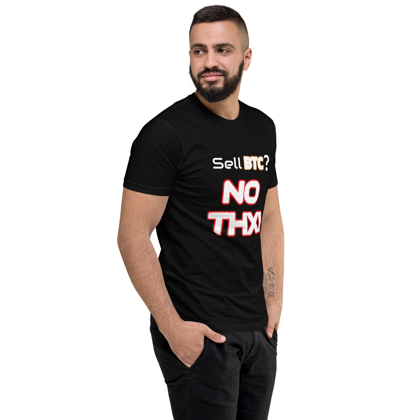 "Sell BTC? NO THX!" Short Sleeve T-shirt