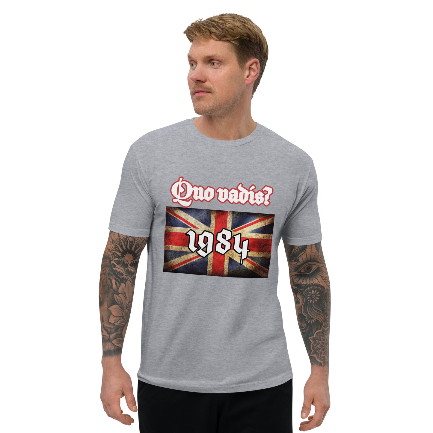 "Quo Vadis, Britain? The Orwellian Warning Tee" Short Sleeve T-shirt