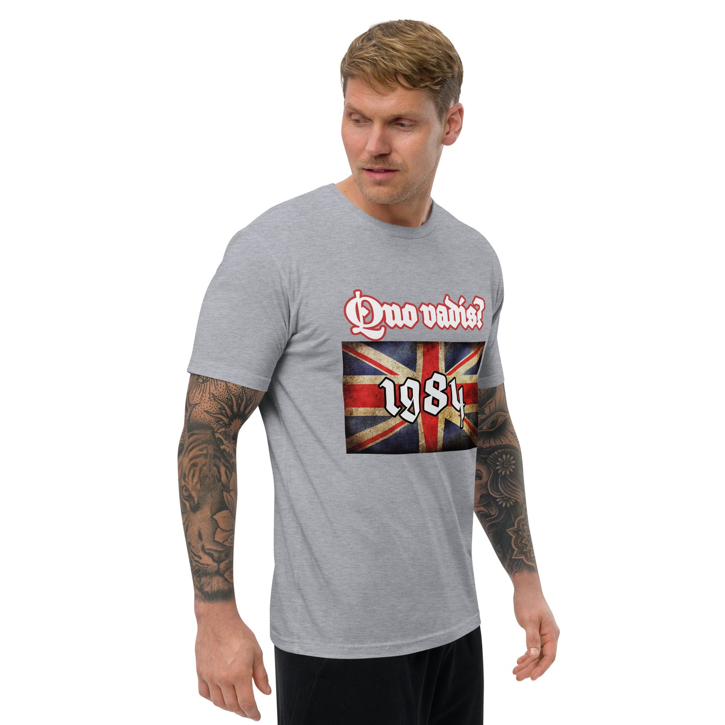 "Quo Vadis, Britain? The Orwellian Warning Tee" Short Sleeve T-shirt