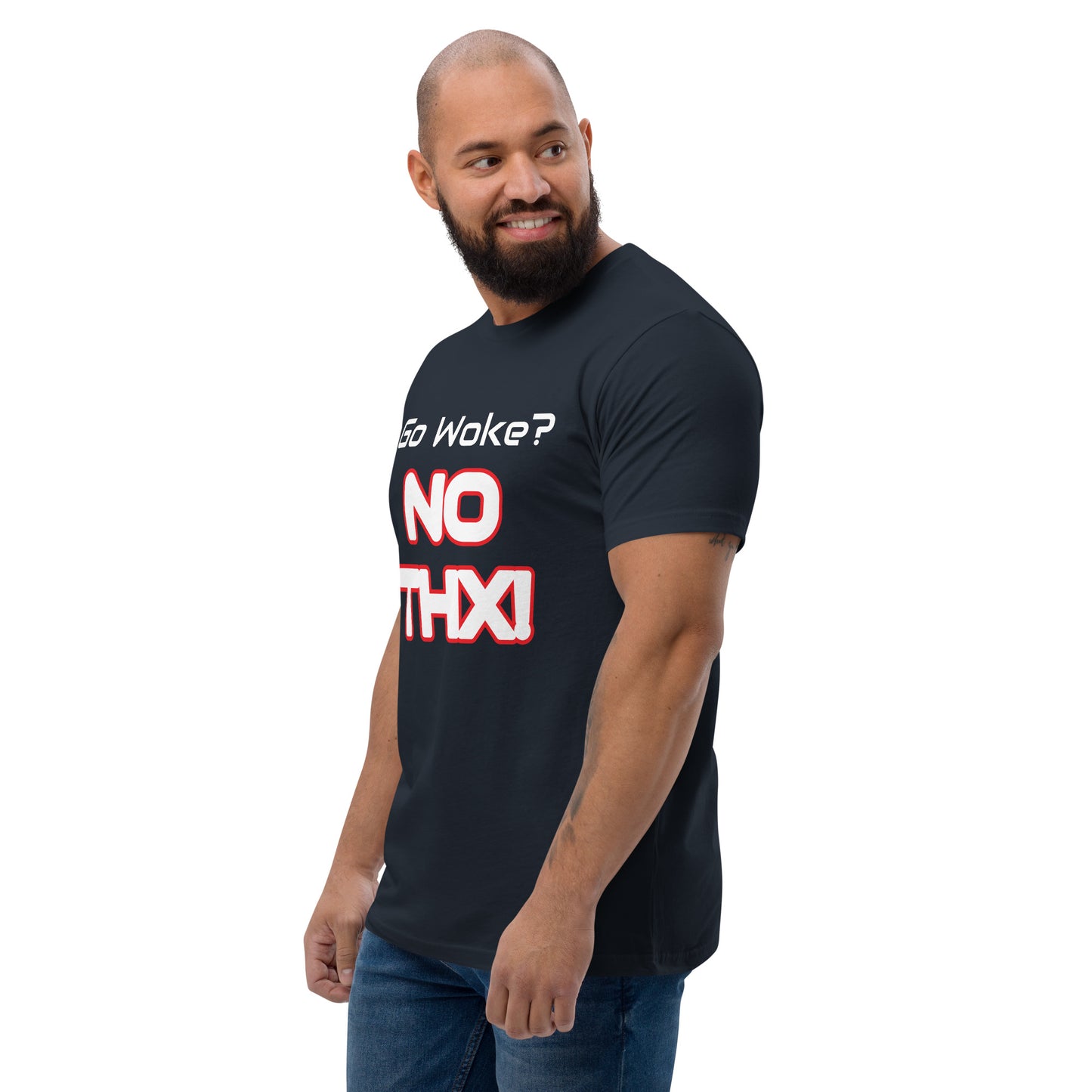 "Go Woke? No THX!" Short Sleeve T-shirt