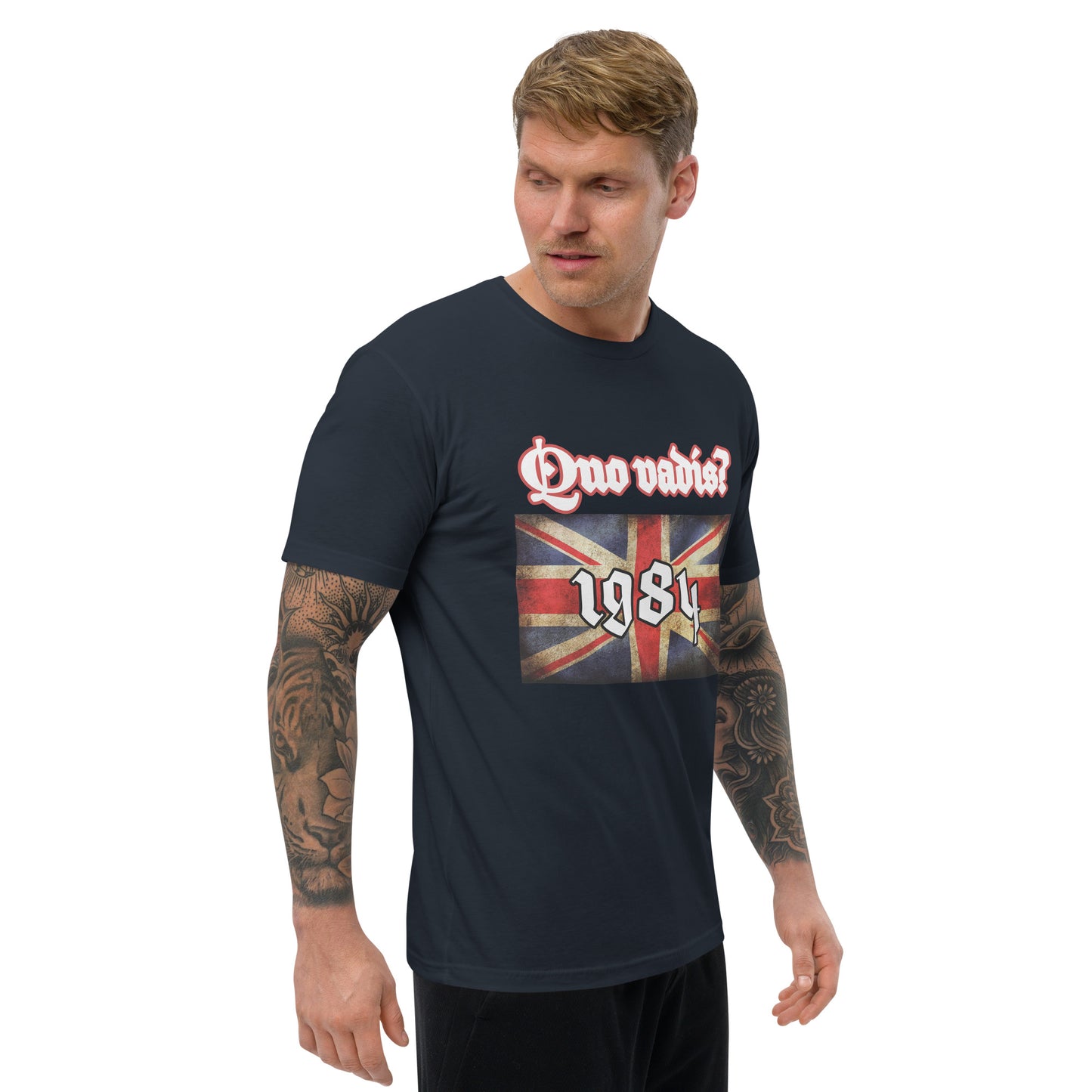 "Quo Vadis, Britain? The Orwellian Warning Tee" Short Sleeve T-shirt