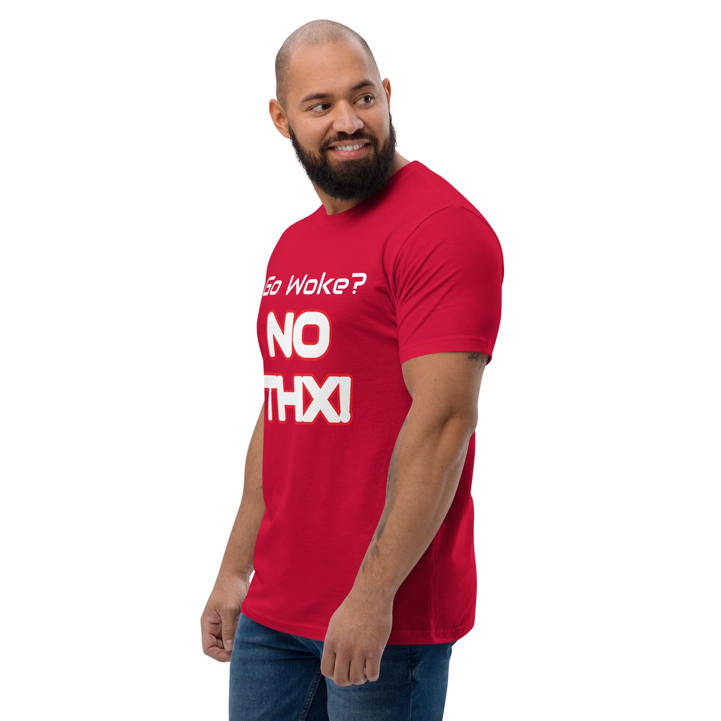 "Go Woke? No THX!" Short Sleeve T-shirt