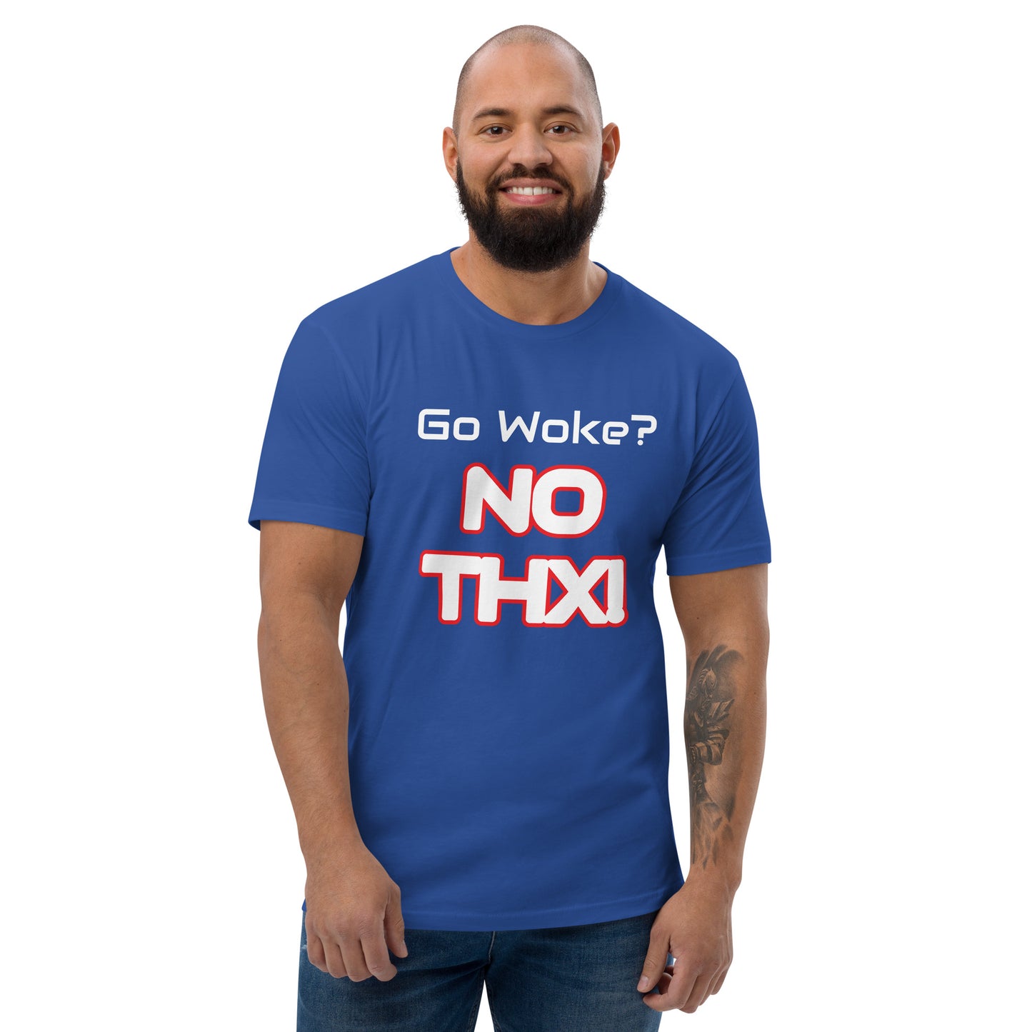 "Go Woke? No THX!" Short Sleeve T-shirt