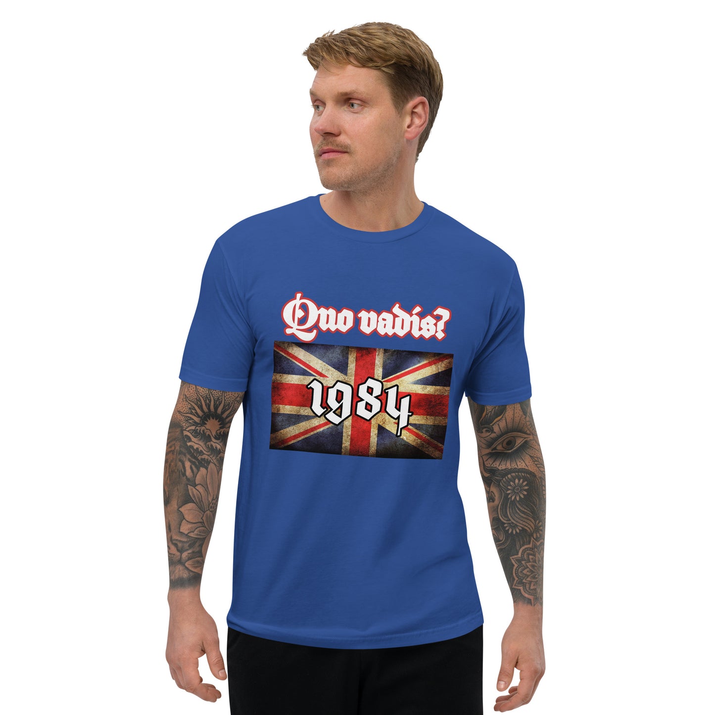 "Quo Vadis, Britain? The Orwellian Warning Tee" Short Sleeve T-shirt