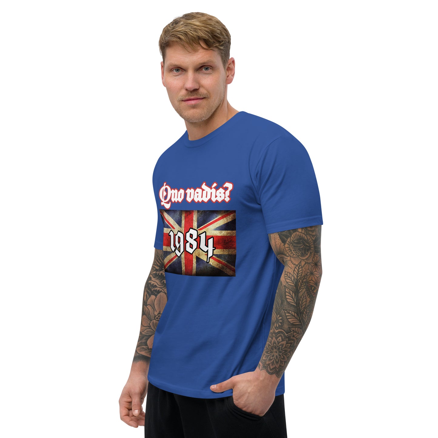 "Quo Vadis, Britain? The Orwellian Warning Tee" Short Sleeve T-shirt