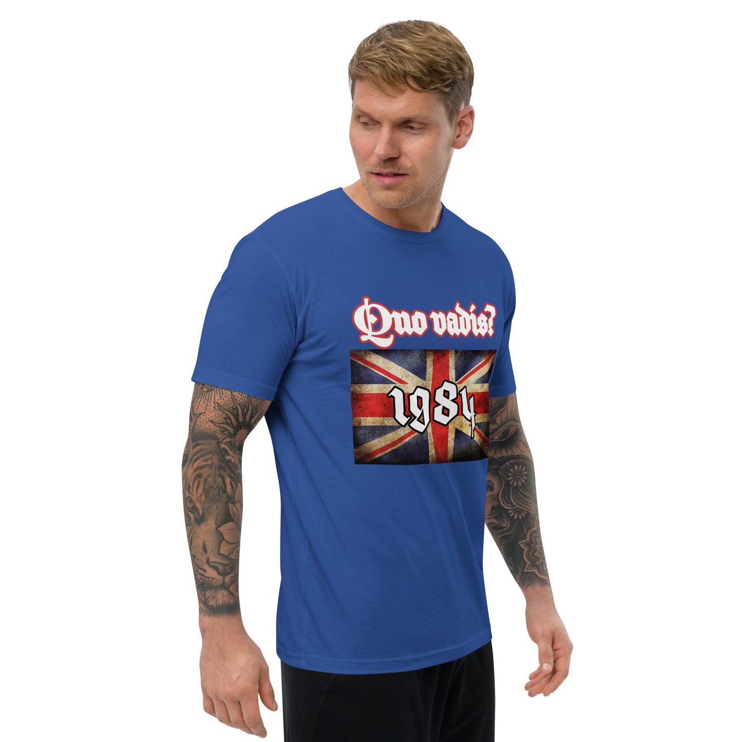 "Quo Vadis, Britain? The Orwellian Warning Tee" Short Sleeve T-shirt