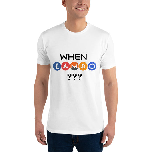 WHEN LAMBO? Short Sleeve T-shirt for all crypto lovers