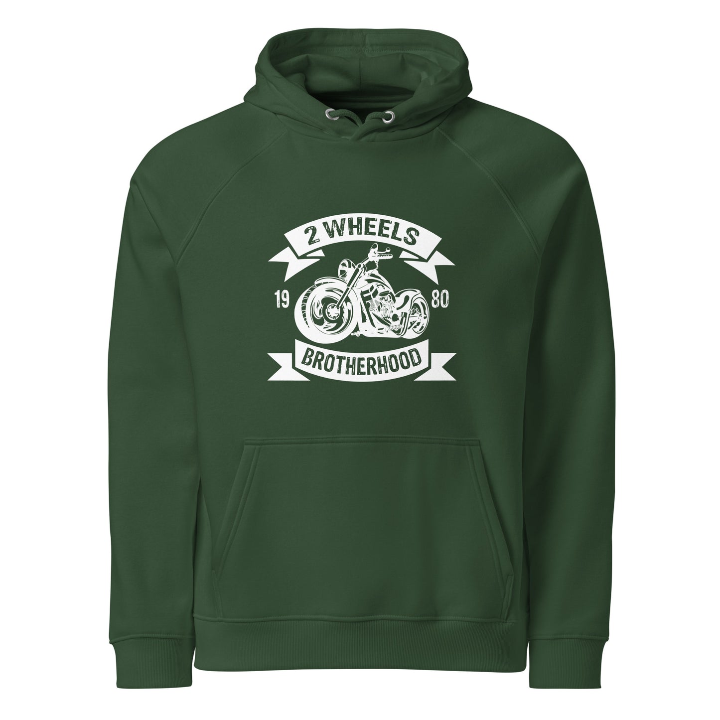 "2 Wheels Brotherhood" #1 Unisex eco raglan hoodie