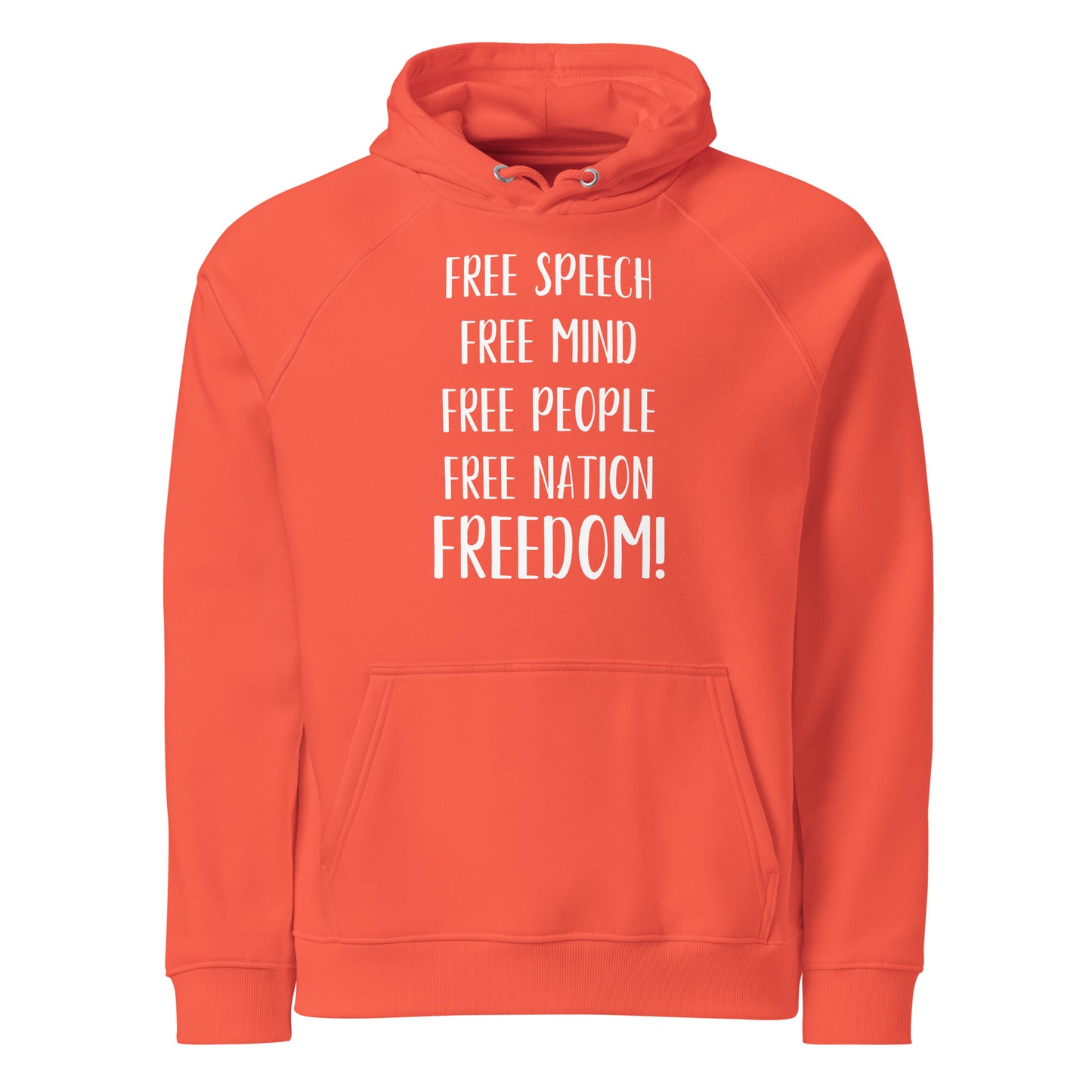 "FREEDOM" Unisex eco raglan hoodie