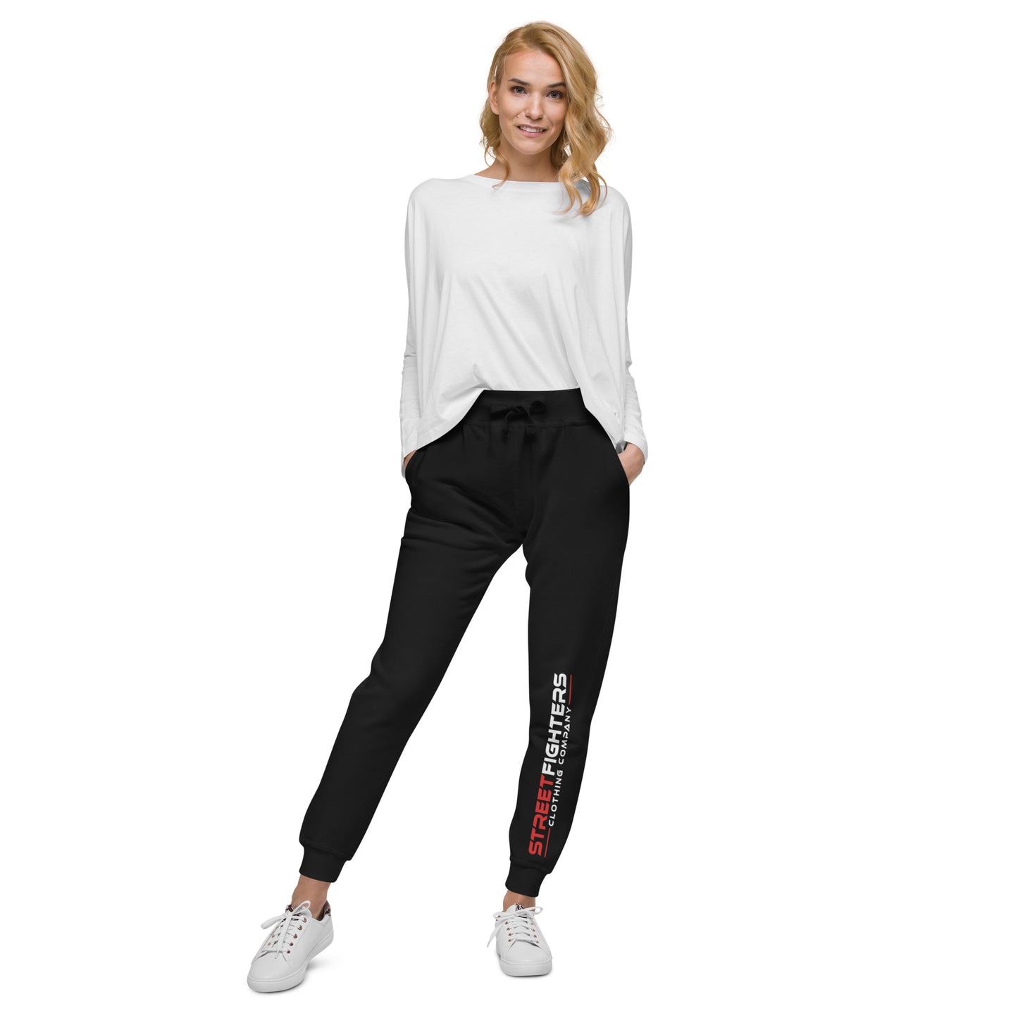 "Streetfighters" Vertical Print, Unisex fleece sweatpants