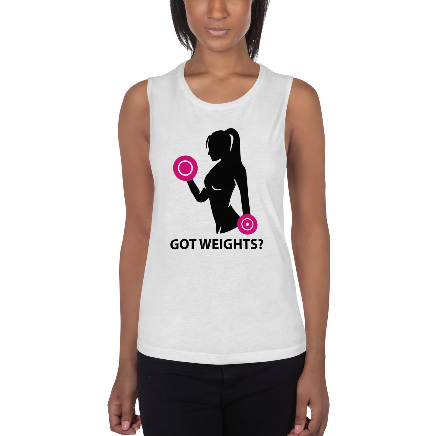 "Got Weights?" Ladies’ Muscle Tank