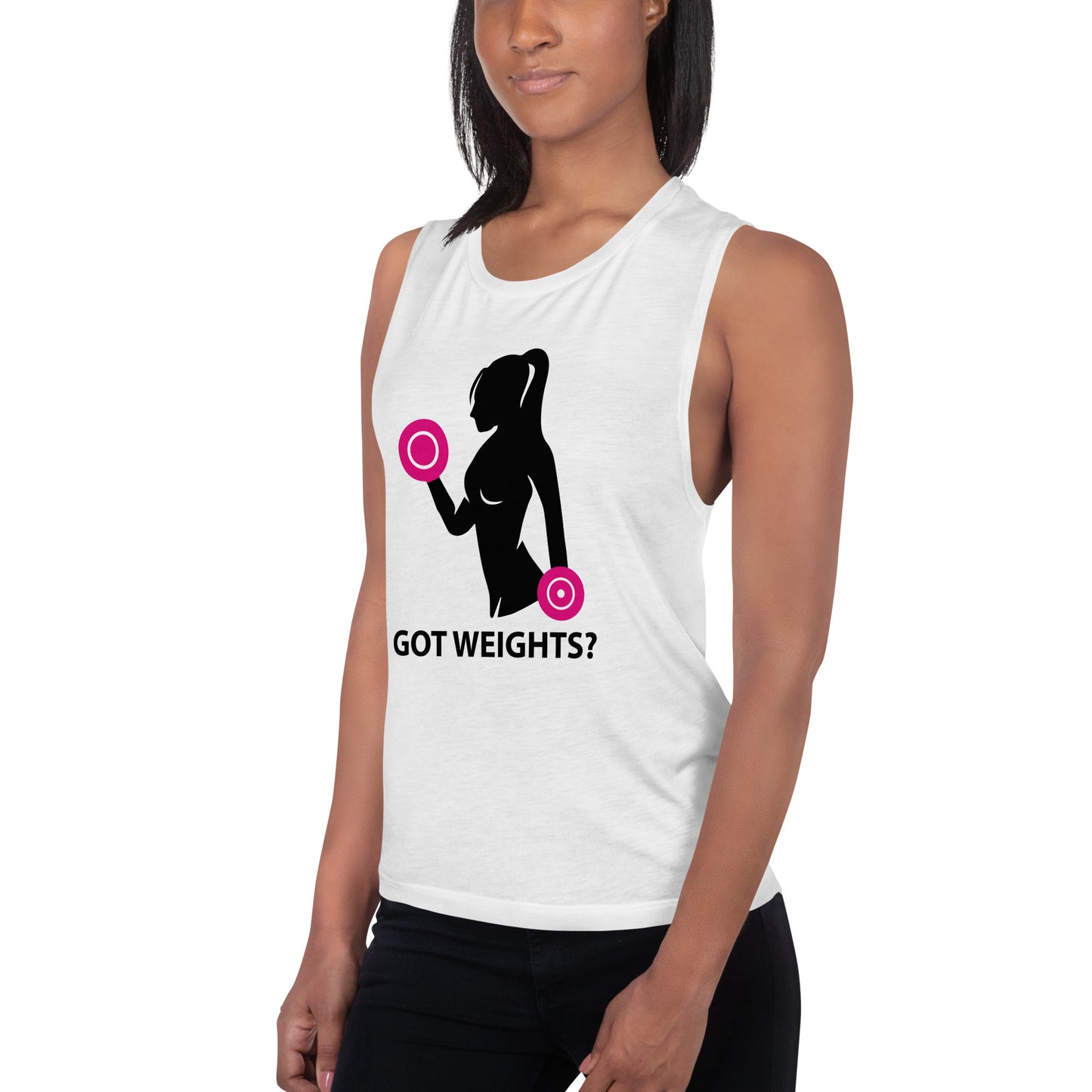 "Got Weights?" Ladies’ Muscle Tank