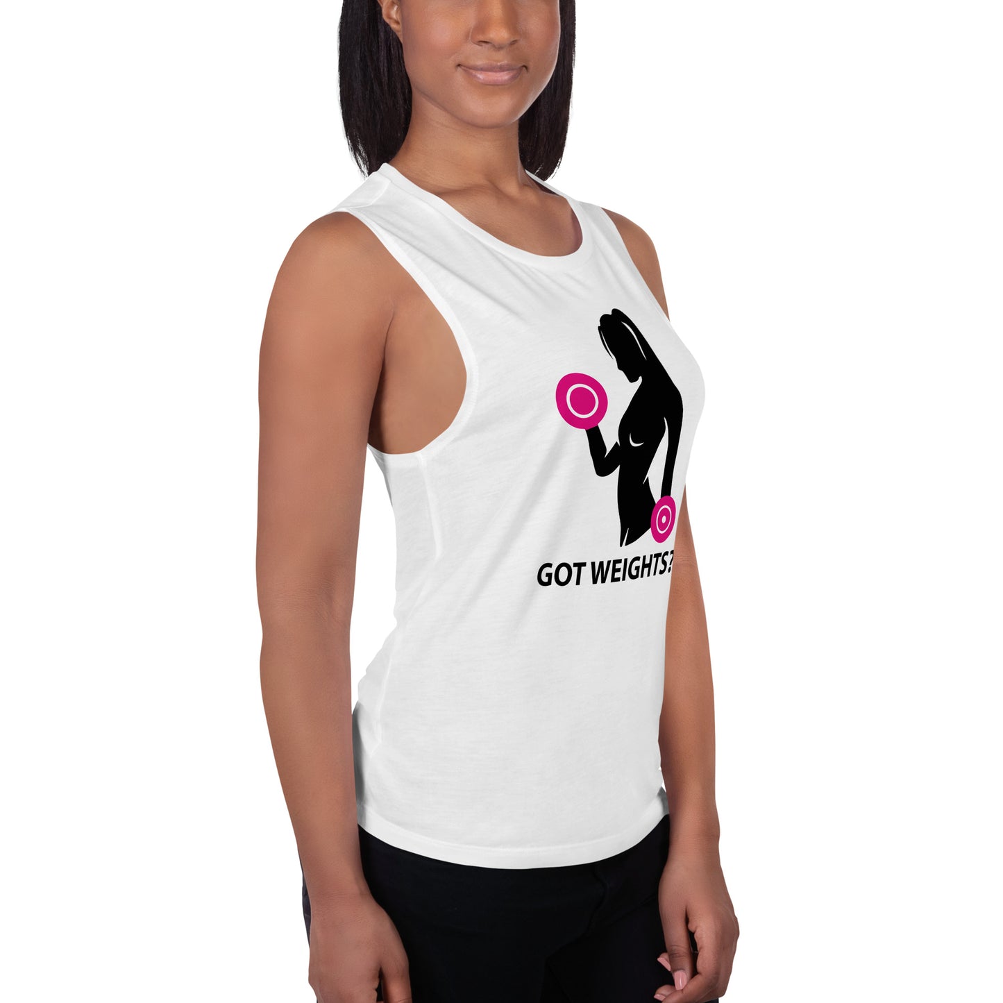 "Got Weights?" Ladies’ Muscle Tank